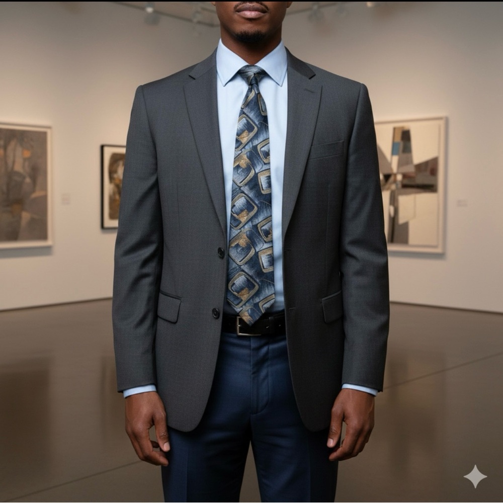 Dimitrius Blue Patterned Tie